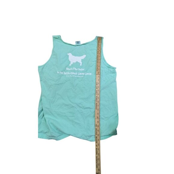 Comfort Colors Tank Top XL Hand In Paw United Battle Against Canine Cancer Green - Picture 4 of 8